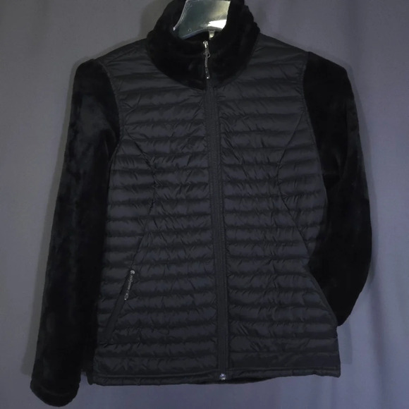 32°Degress Heat Down Filled Puffer Jacket Black Size‎ Small Fleece Full Zip - Picture 1 of 7